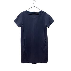 Theory Women's Navy Blue Jersey Shift Mini Dress Size L Preppy Professional